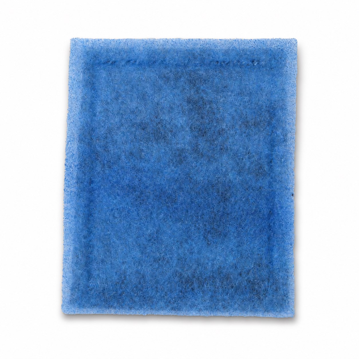 Blue fibrous aquarium filter pad