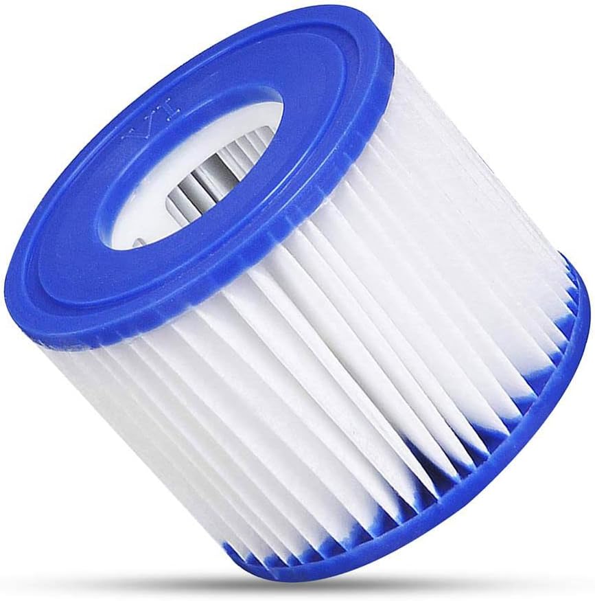 Generic blue and white pleated pool filter cartridge